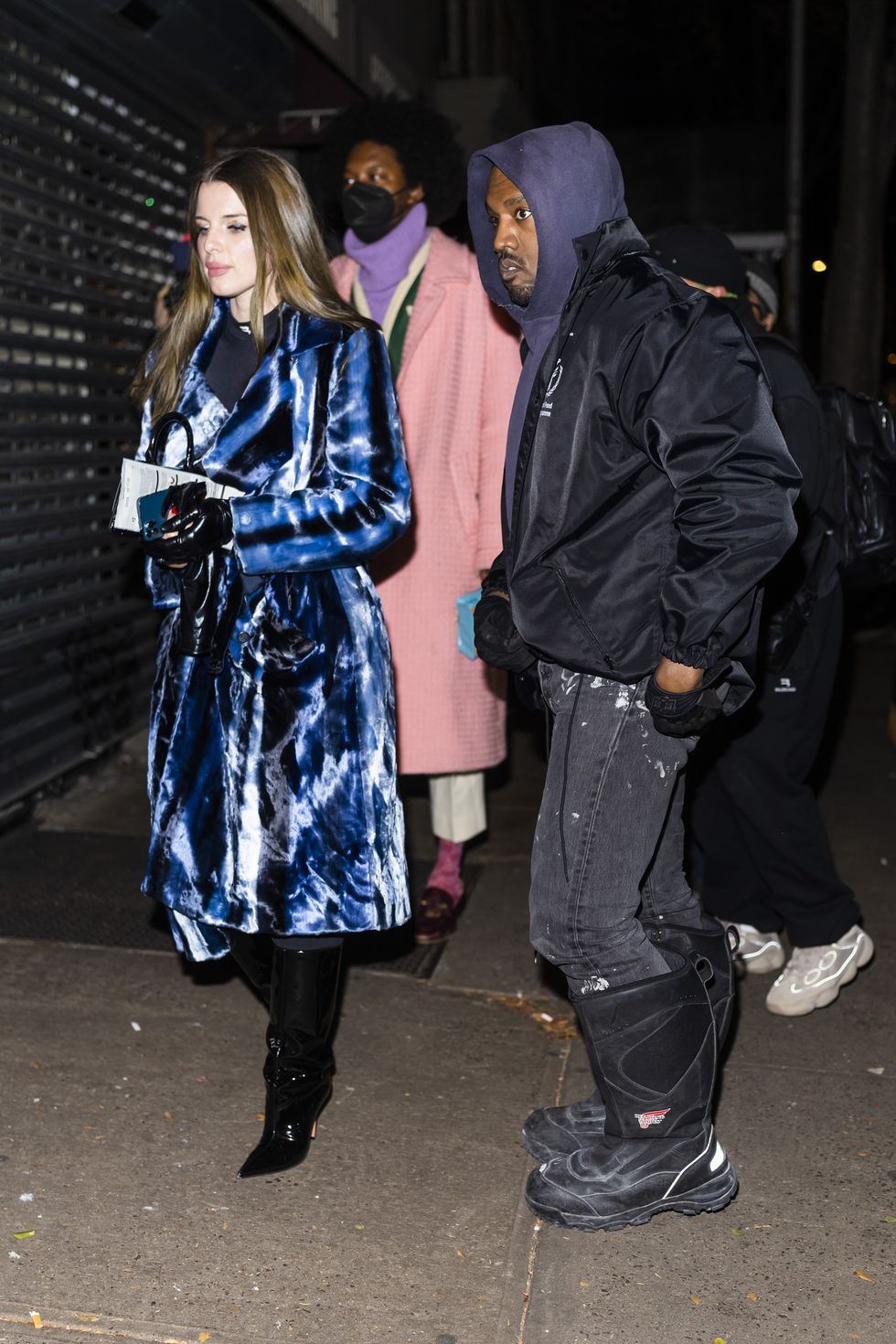 julia fox and kanye west in new york city on january 04, 2022