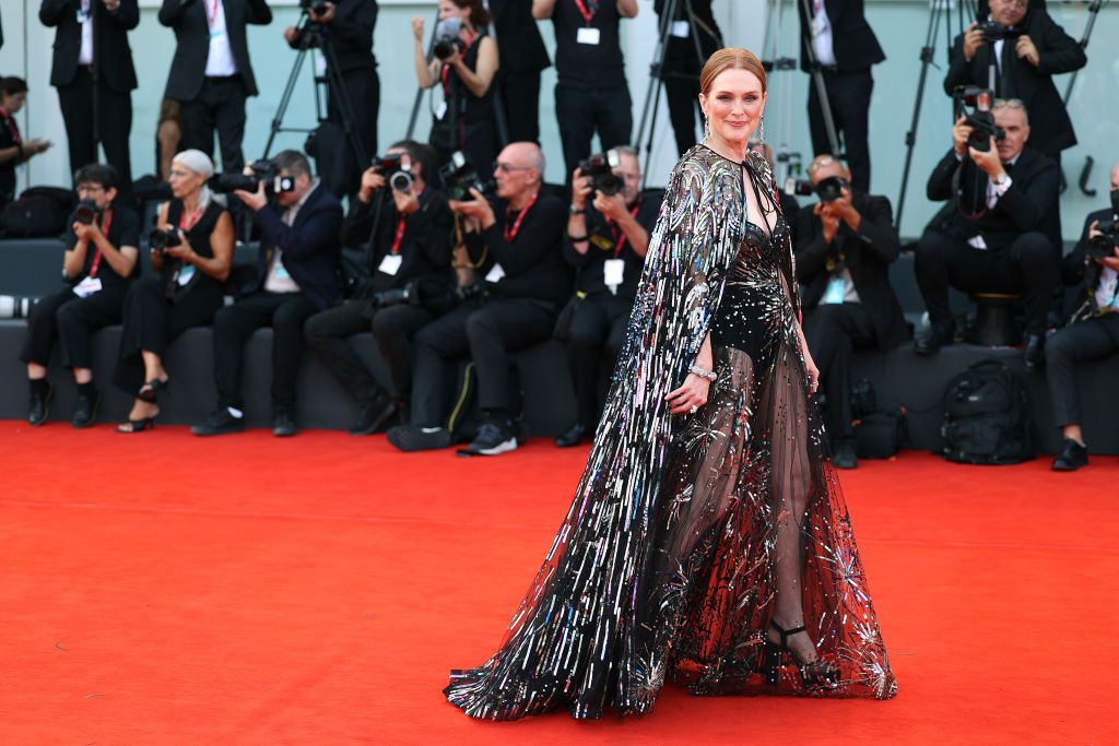 Julianne Moore wears sequins on the red carpet