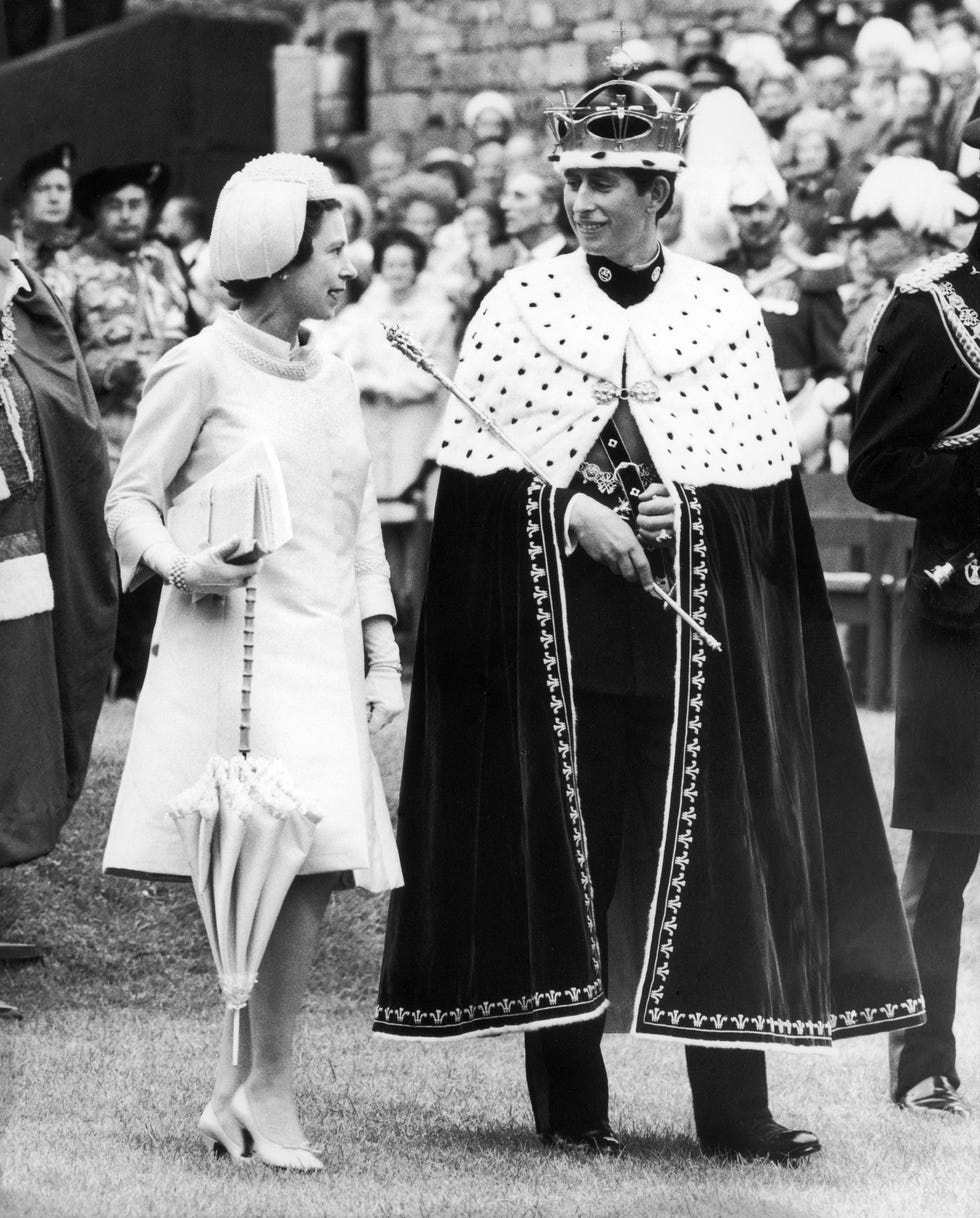 Queen Elizabeth Ii And The Prince Of Wales In 1969