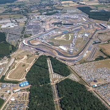 aerial view of the british grand prix, silvertone