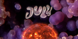 the word july over the planet mars