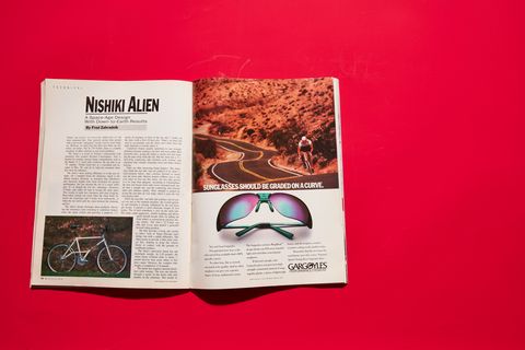 Retro Gargoyles cycling sunglasses advertisement