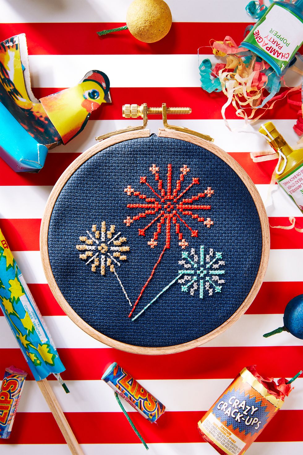 free cross stitch pattern fireworks 4th of july