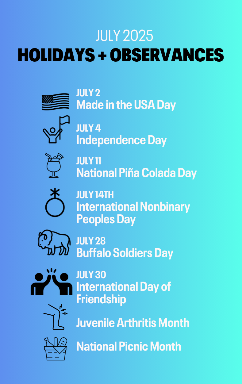 july 2025 holidays and observances