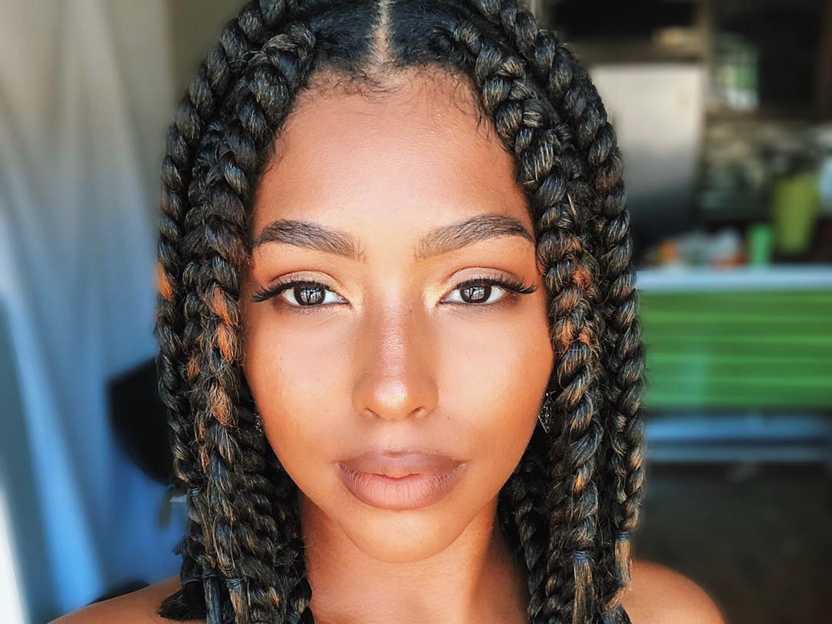 27+ Beautiful Box Braid Hairstyles For Black Women + Feed-In Knotless Braids  Protective Style - Hello Bombshell!