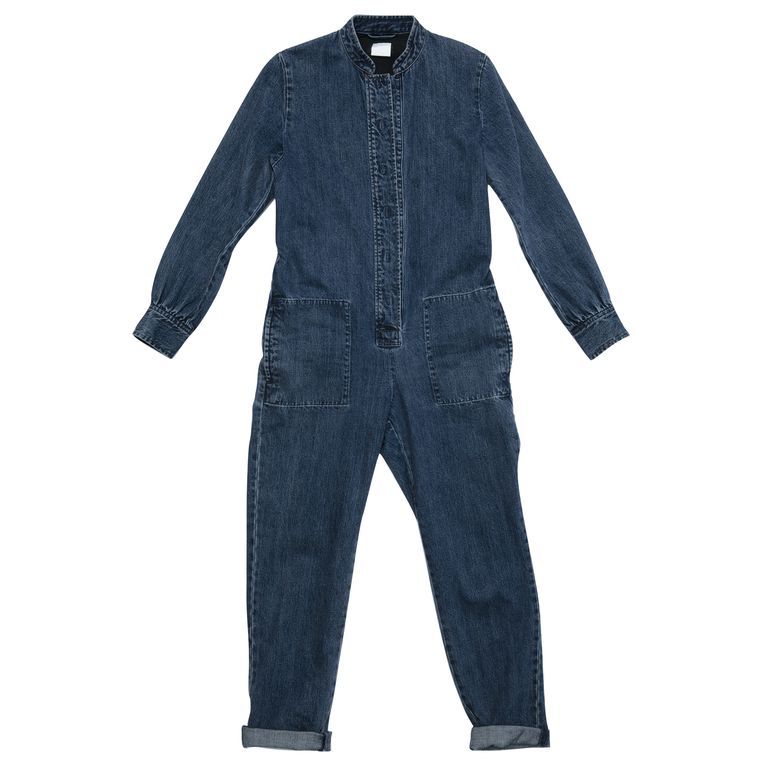 Denim, Clothing, Jeans, Overall, One-piece garment, Outerwear, Textile, Sleeve, Rain suit, Pocket, 