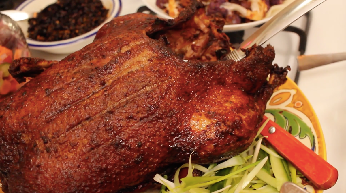 preview for I Made A 10-Course Christmas Feast For 4 People On A $100 Budget | Delish