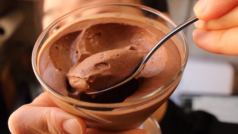 aquafaba chocolate mousse   delishcom