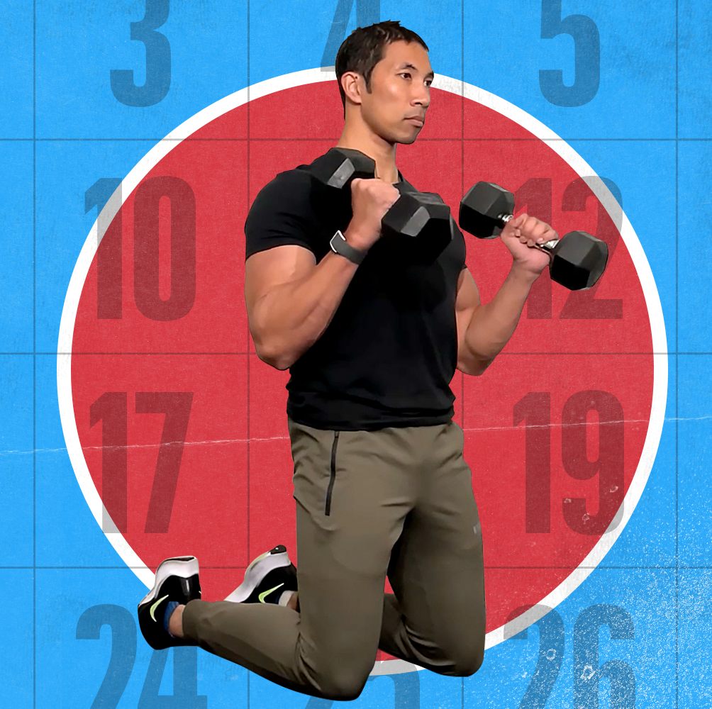 30-day dumbbell arms workout routine to tone and strengthen
