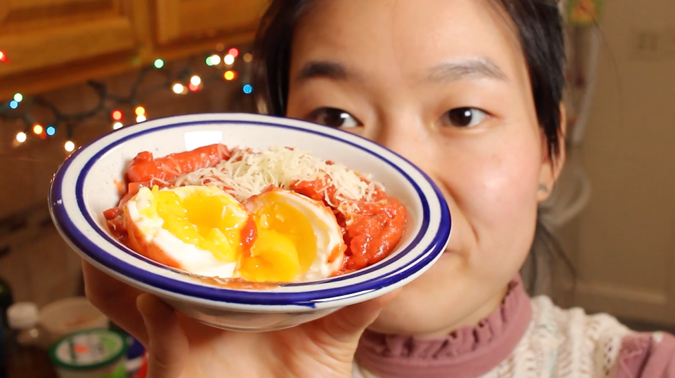 june struggles to concoct three courses—appetizer, entrée, and dessert—featuring flamin' hot cheetos