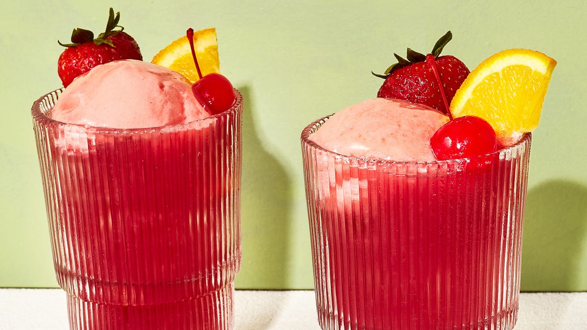 Video player poster image preview for Celebrate Juneteenth With This Strawberry Sorbet Fruit Punch