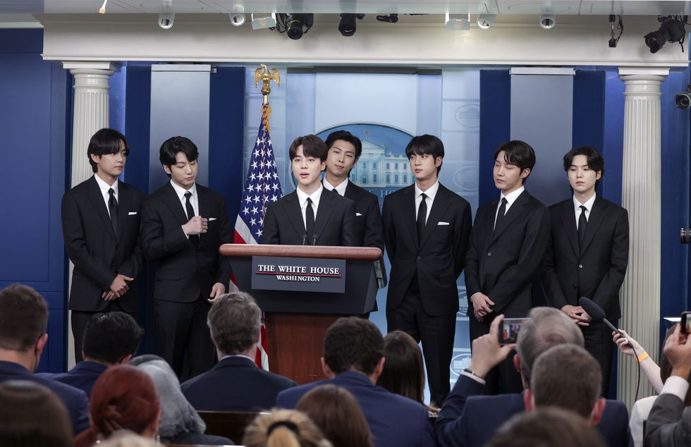 k pop group bts joins white house press secretary jean pierre at daily briefing