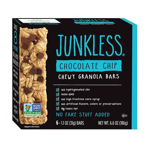 Junkless Chocolate Chip Chewy Granola Bars 