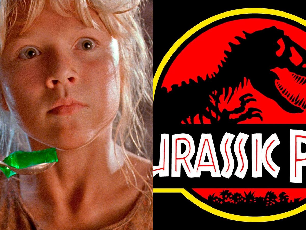 Un fan de 'Jurassic Park' coge el logo original de la saga, lo