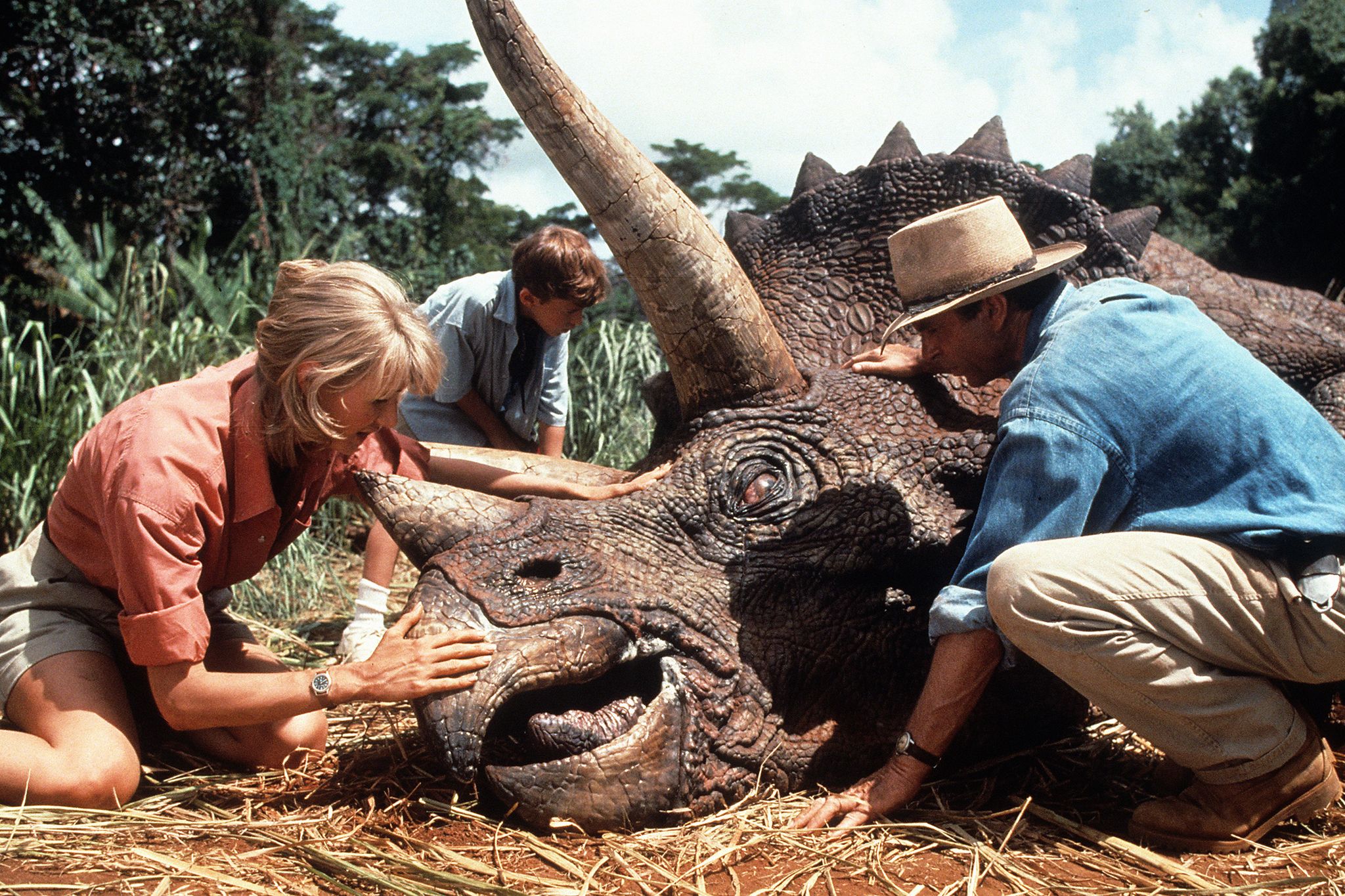 jurassic park pelicula 1993 laura dern sam neill triceratops