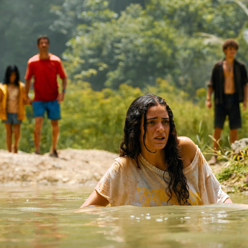 Audrina Miranda, Luna Blaise, Manuel Garcia-Rulfo and David Iacono in Jurassic World Rebirth (2025) audrina miranda, luna blaise, manuel garcia rulfo and david iacono in jurassic world rebirth (2025)
