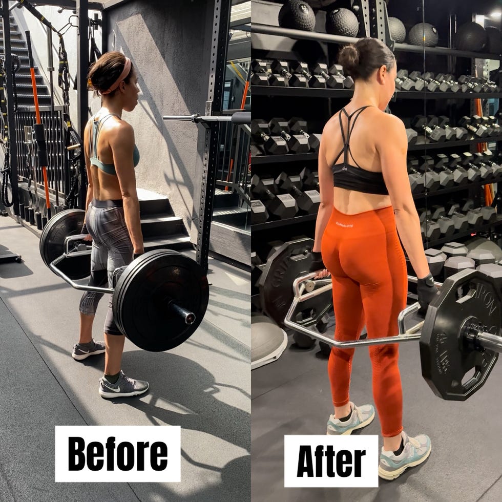 comparison of fitness progress before and after weightlifting