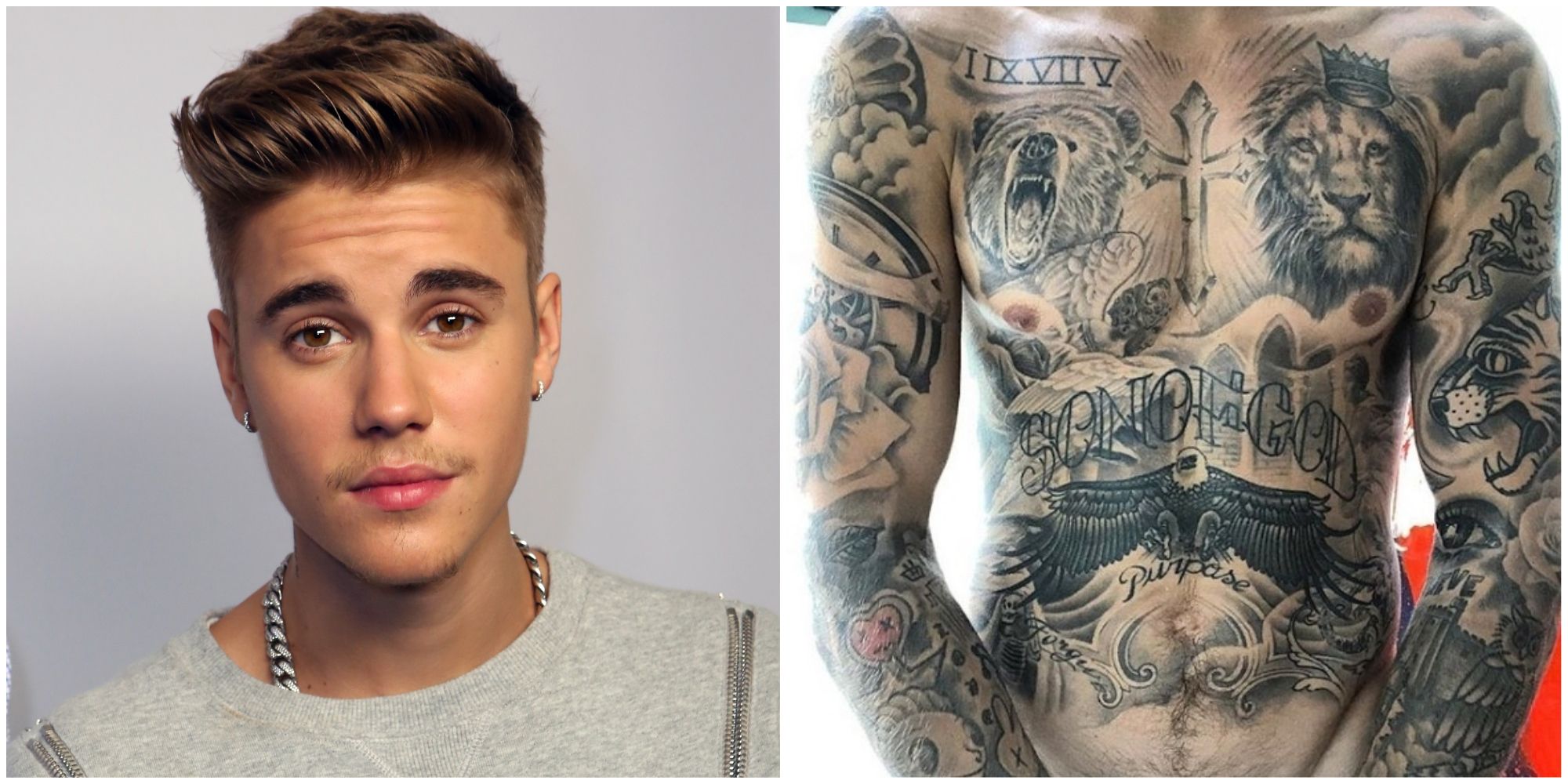 Justin Biebers Body Tattoos Photos of The Biebs Famous Ink  Hollywood  Life