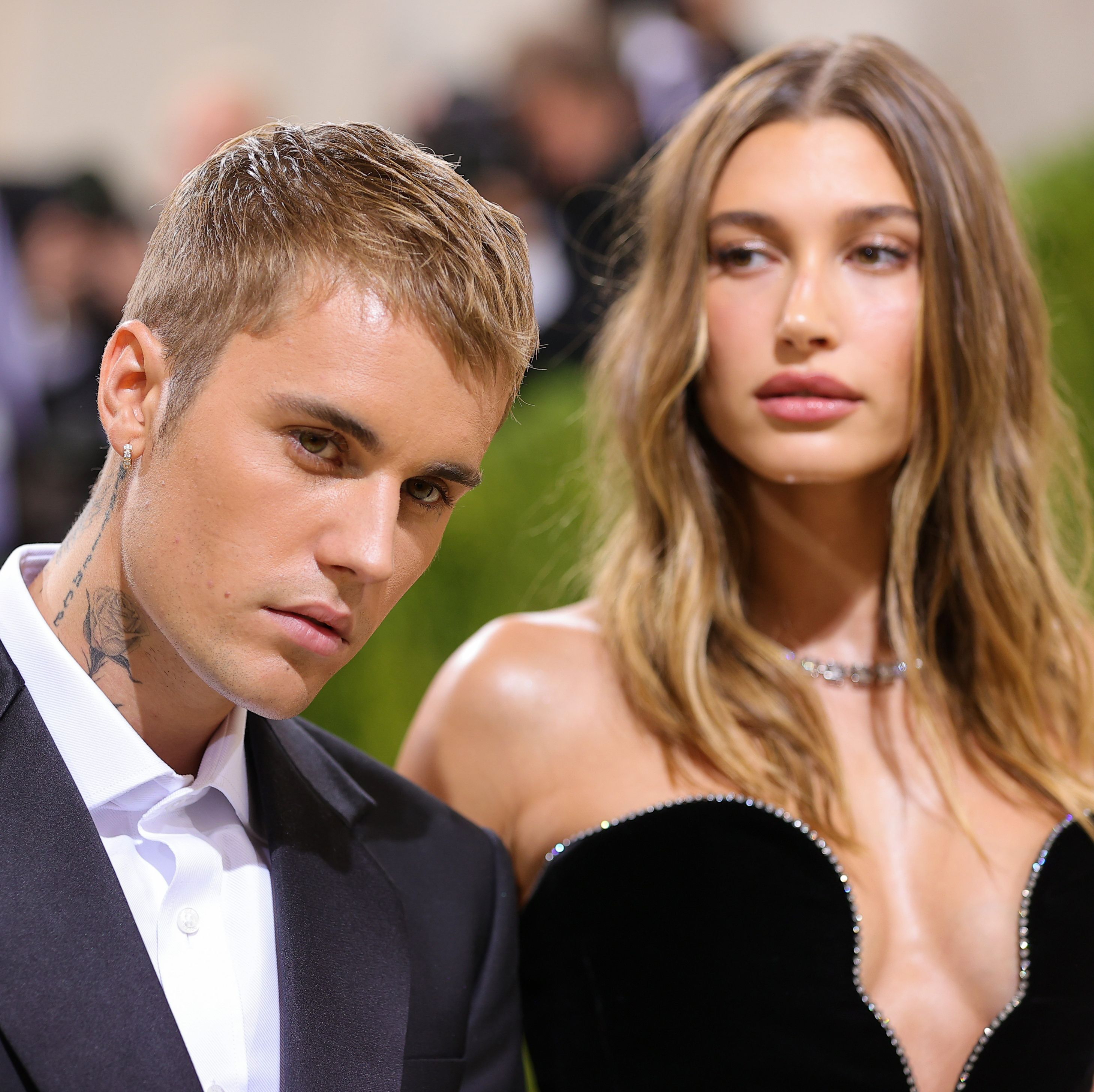 Hailey Bieber Wore a Little Black Latex Dress Out on a Date With Justin Bieber in London