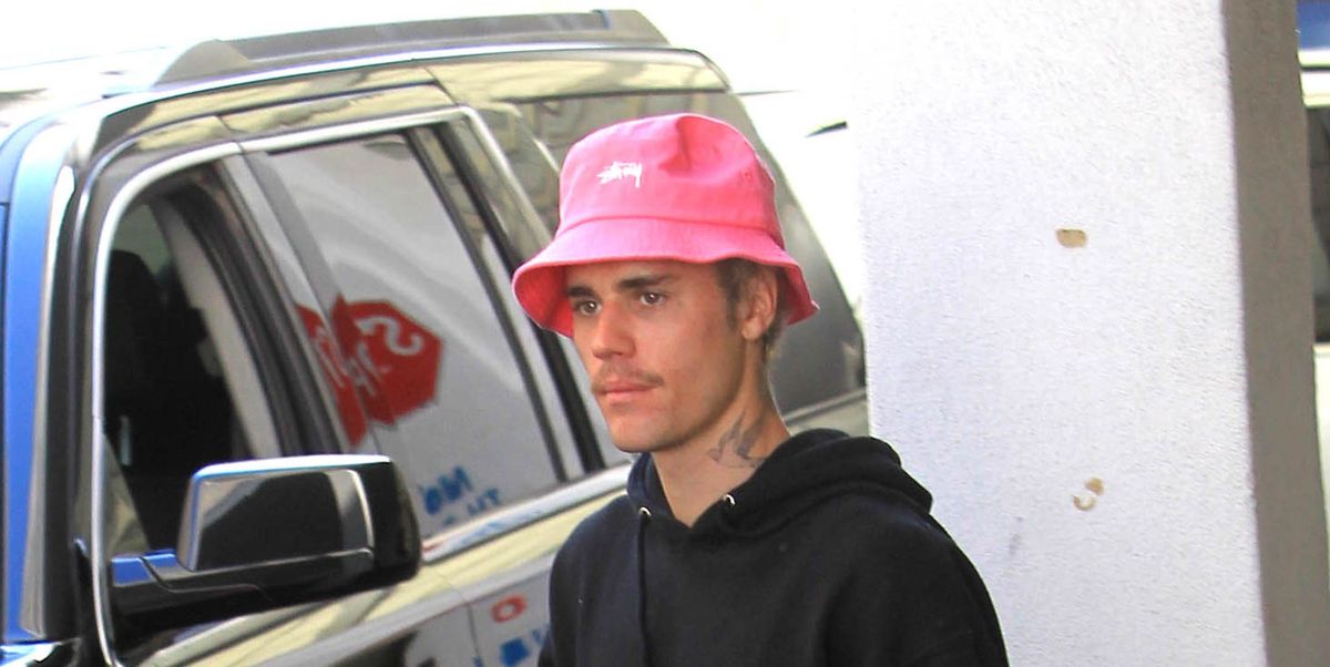 Justin Bieber's Pink Bucket Hat Is the Dash of Sleaze Your 2020 Look Needs