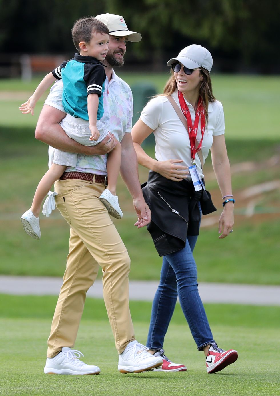 justin timberlake with family at the omega european masters