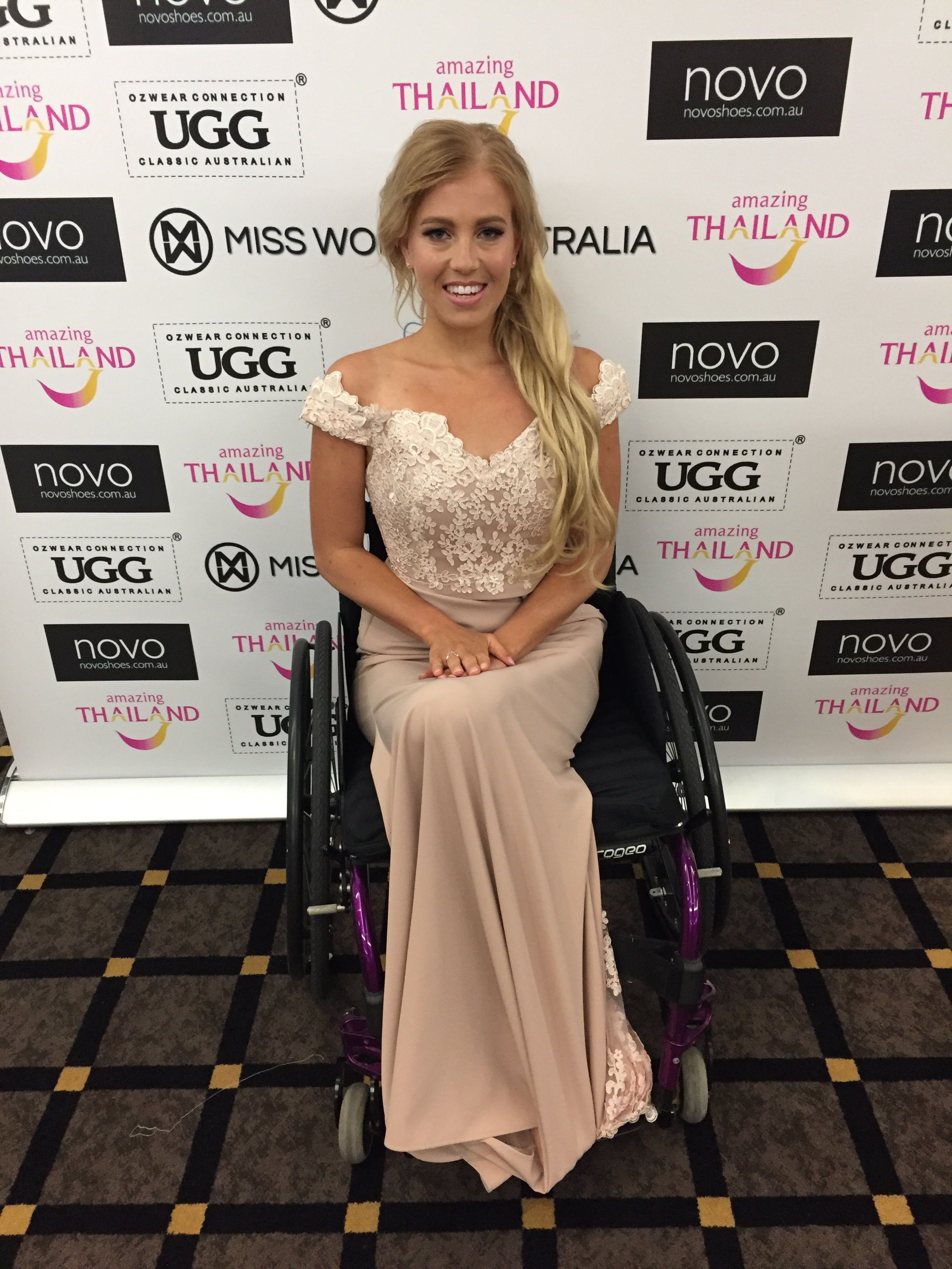 First Miss World Contestant to Compete in a Wheelchair: 