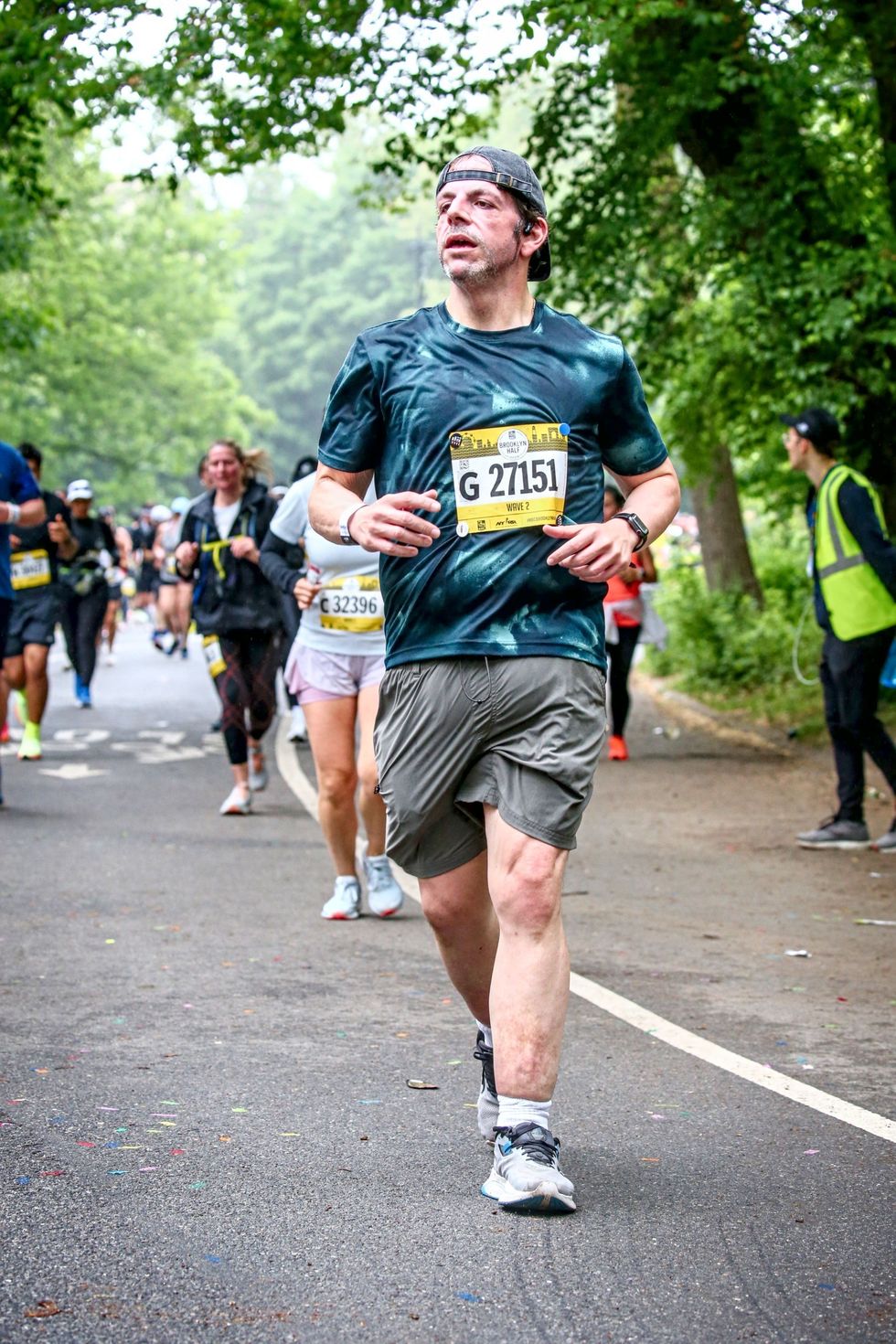 the author running in a half marathon