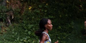 viola cheptoo lagat running the mini 10k in nyc 2021 for nyrr