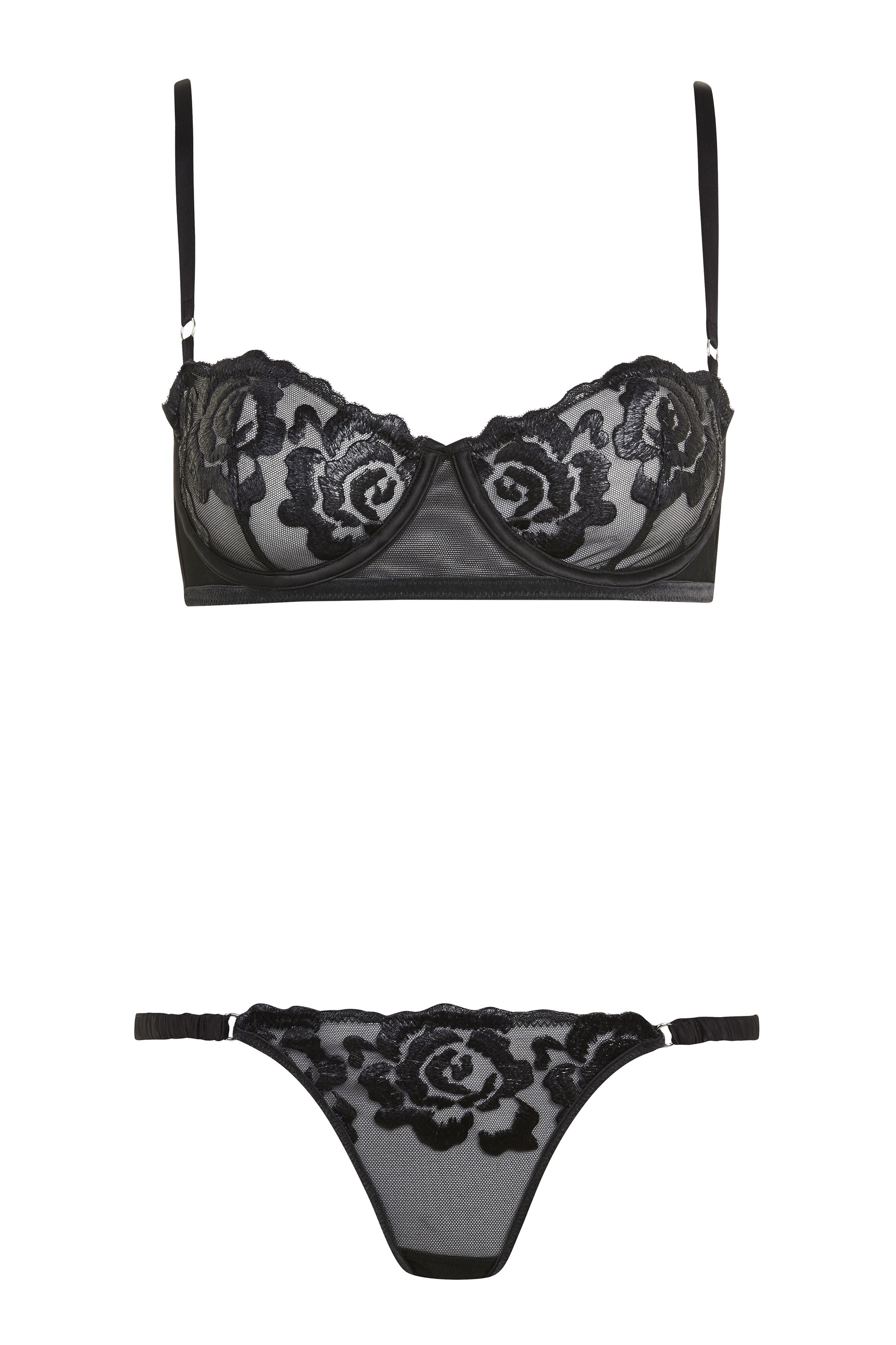 Kendall + Kylie KENDALL and KYLIE Embroidered Mesh Balconette Bra