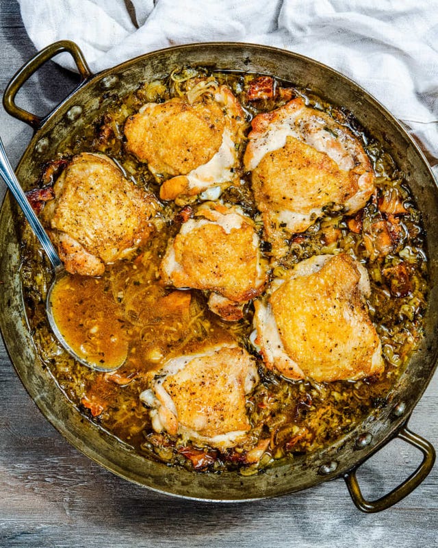 braised chicken thighs