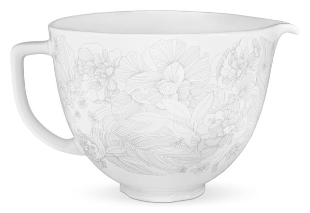 KitchenAid 5 Quart Whispering Floral Ceramic Bowl