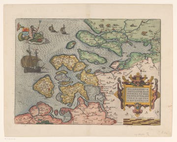 een historische kaart van zeeland