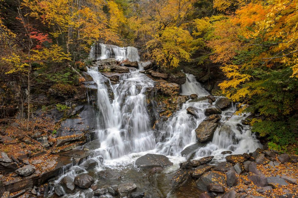kaaterskill waterfall in the catskills region of new york