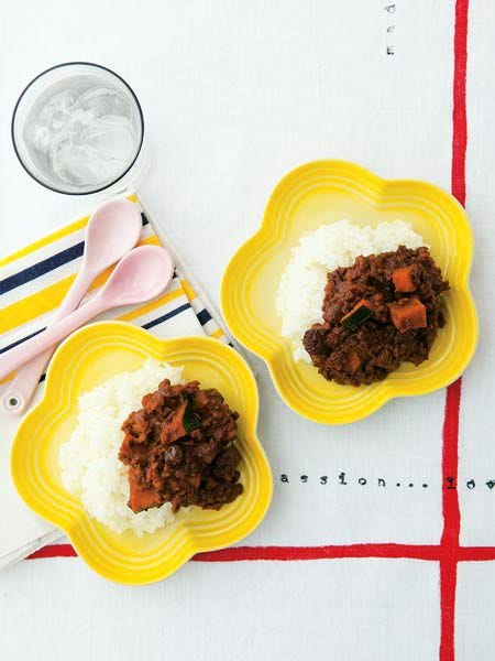 かぼちゃとレーズンのキーマ風カレー