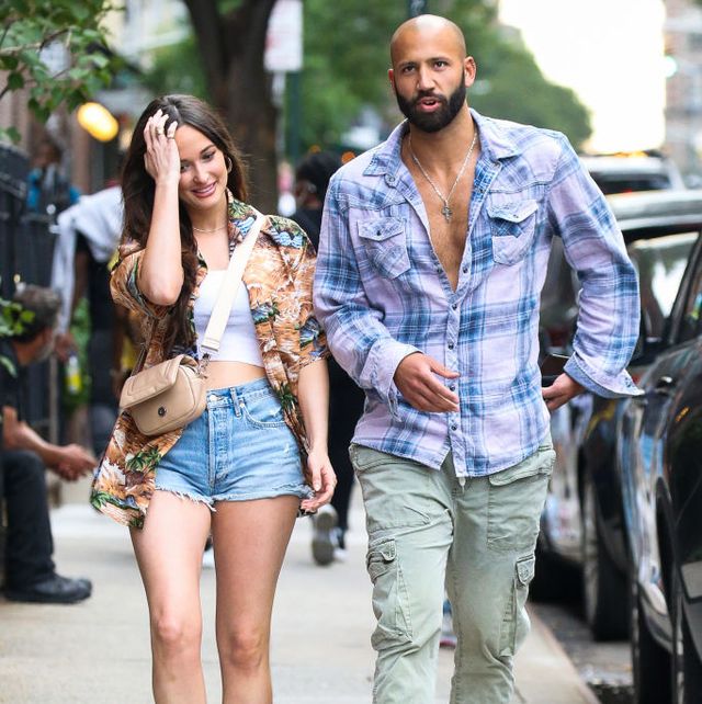 kacey musgraves and cole schafer are seen on june 18, 2021 in new york city, new york walking down the sidewalk together