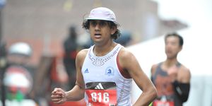 kae ravichandran winner of the 2023 boston marathon non binary division