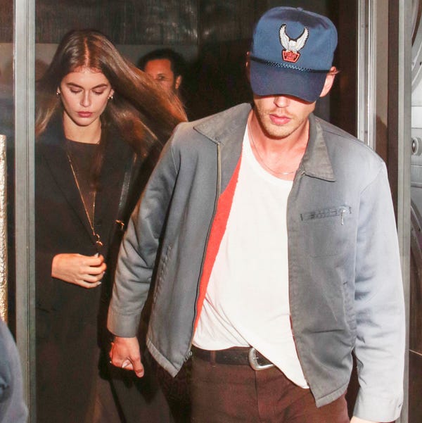 Kaia Gerber and Austin Butler Coordinate in Sleek Brown Looks in Paris