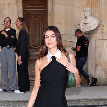 kaia gerber leaves the valentino haute couture fallwinter 20232024 show as part of paris fashion week on july 05, 2023
