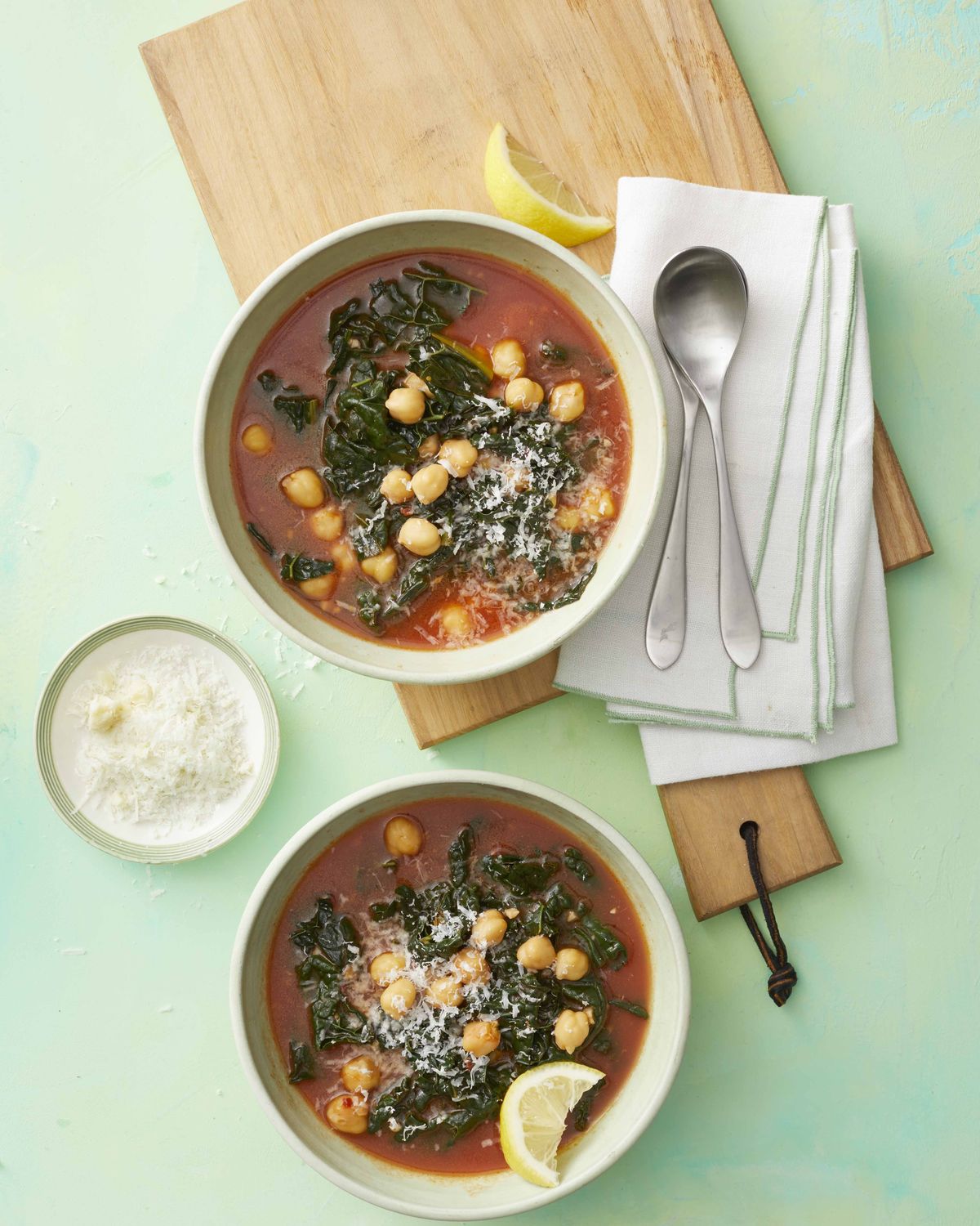light dinner ideas   kale and chickpea soup