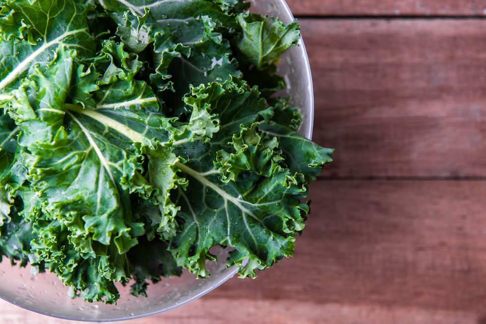 kale green vegetable leaves healthy vegetarian food