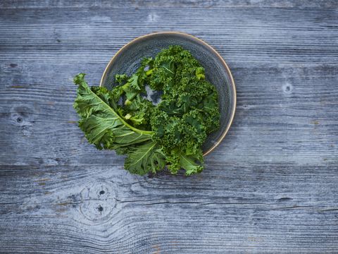 Kale leaves in bowl