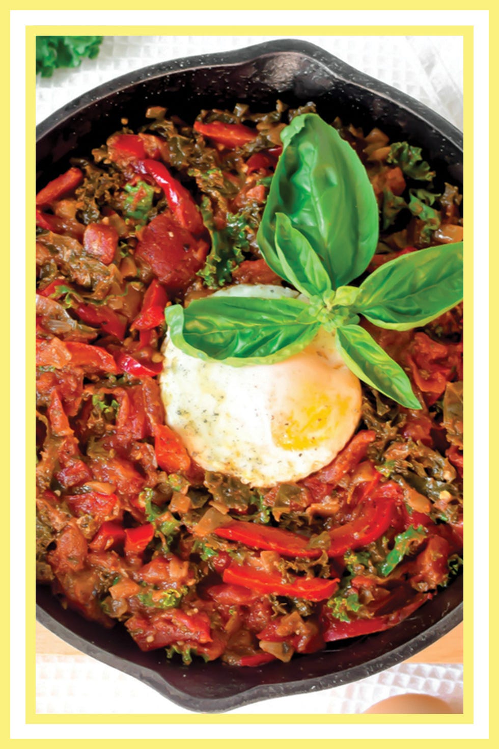 Emily Kyle Nutrition Kale and pepper shakshuka