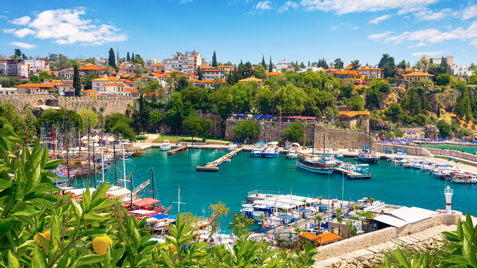 harbor in the old city of antalya kaleici old town antalya, turkey shutterstock id 2151764055 purchaseorder job client other