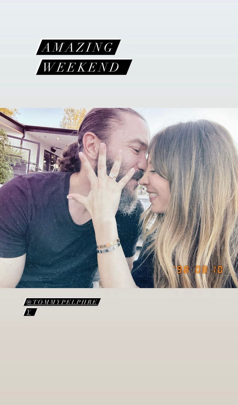 kaley cuoco tom pelphrey engaged instagram