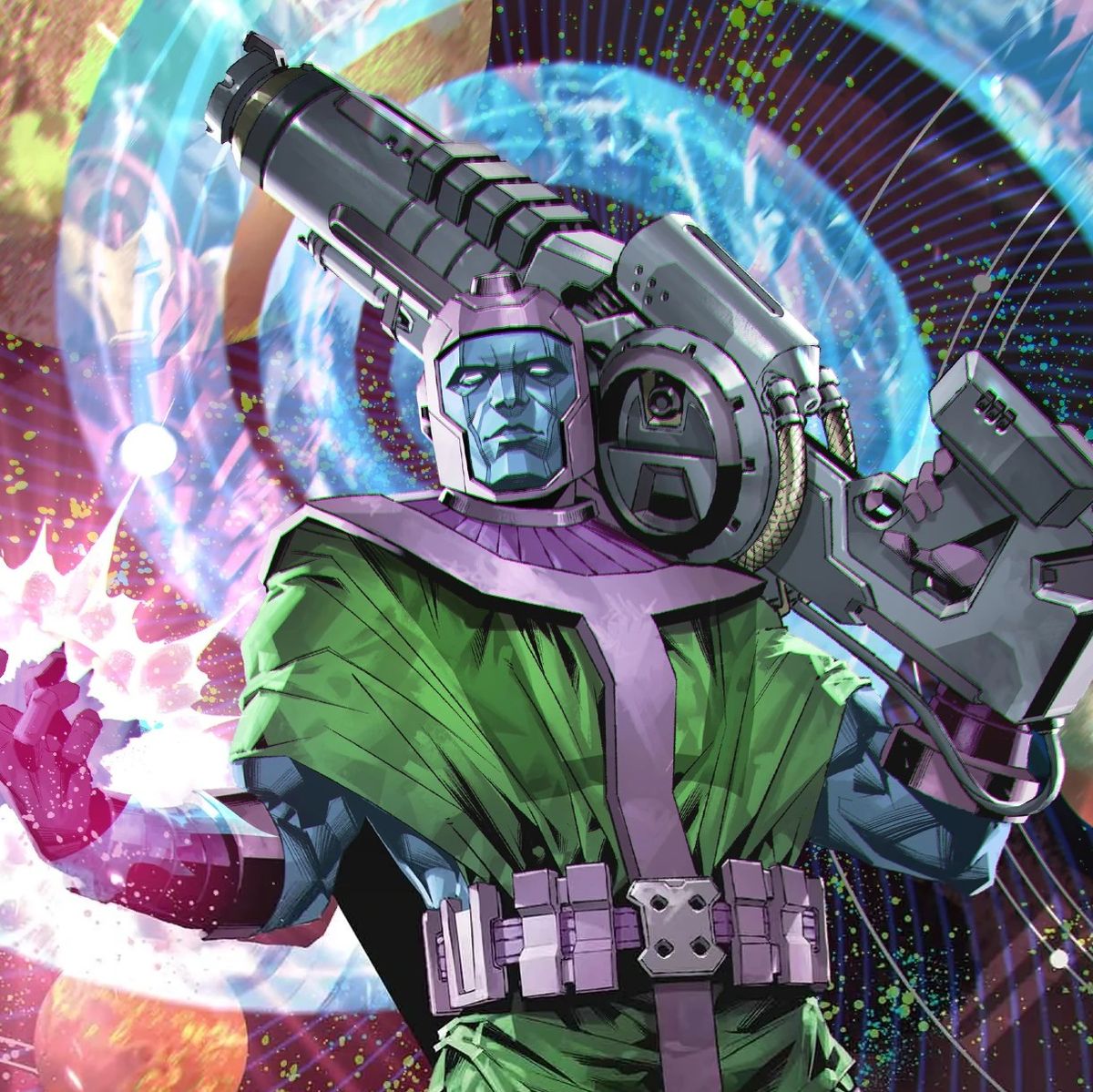 Powe of Kang the Conqueror. This time-traveling, reality-warping supervillain has been a recurring adversary of the Avengers and other Marvel heroes for decades.