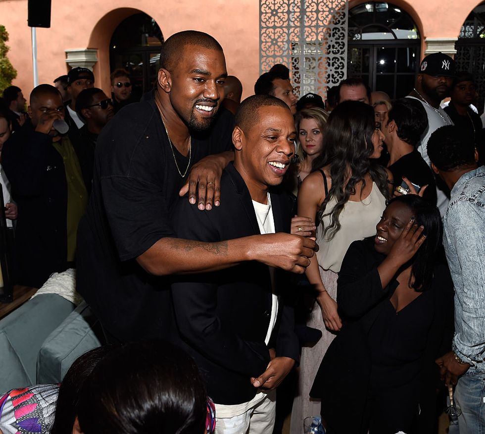 Kanye West and Jay Z at a Roc-Nation event in 2015