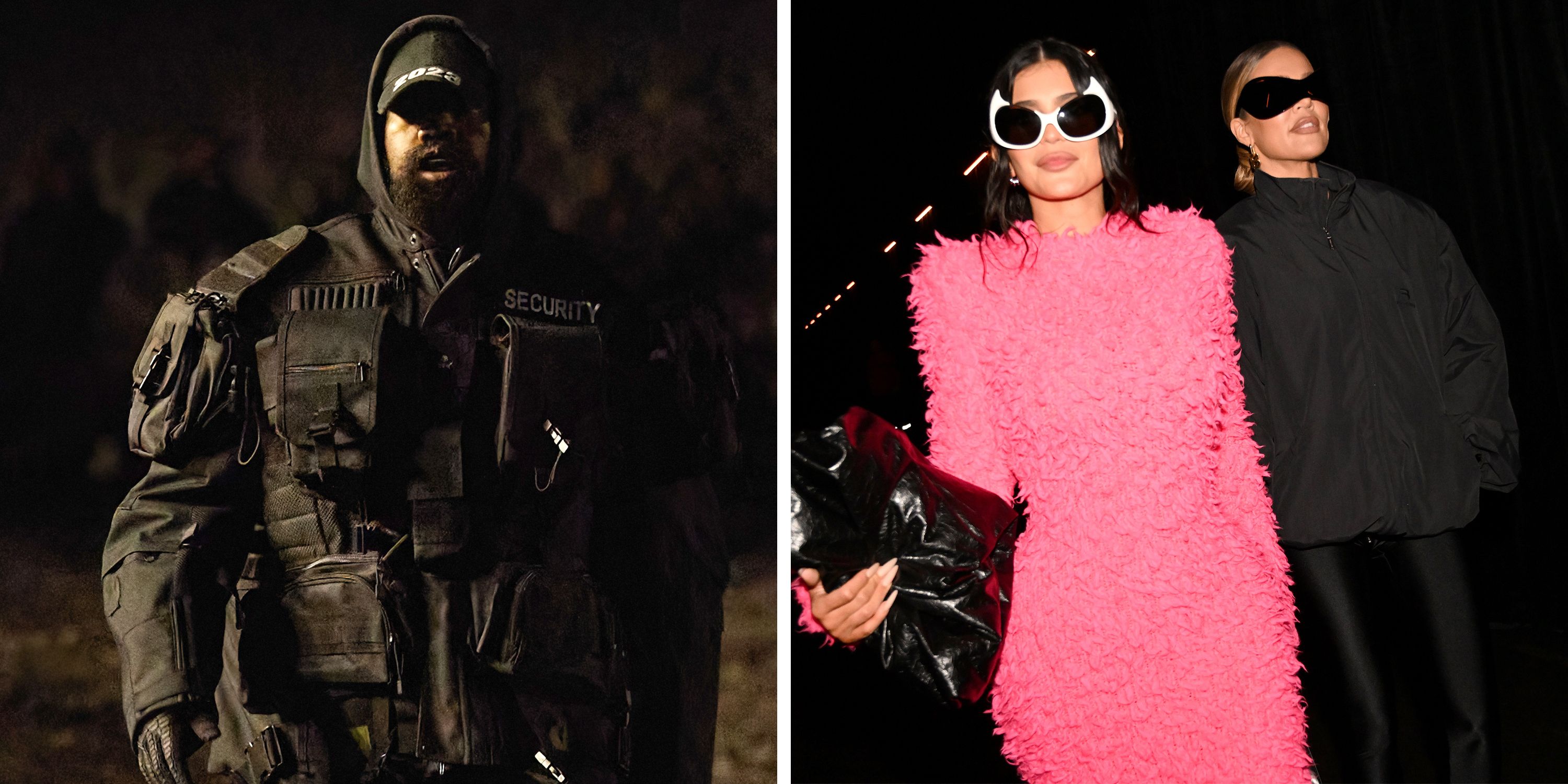 How the Kardashians Supported Kanye West at Balenciaga's Fashion Show