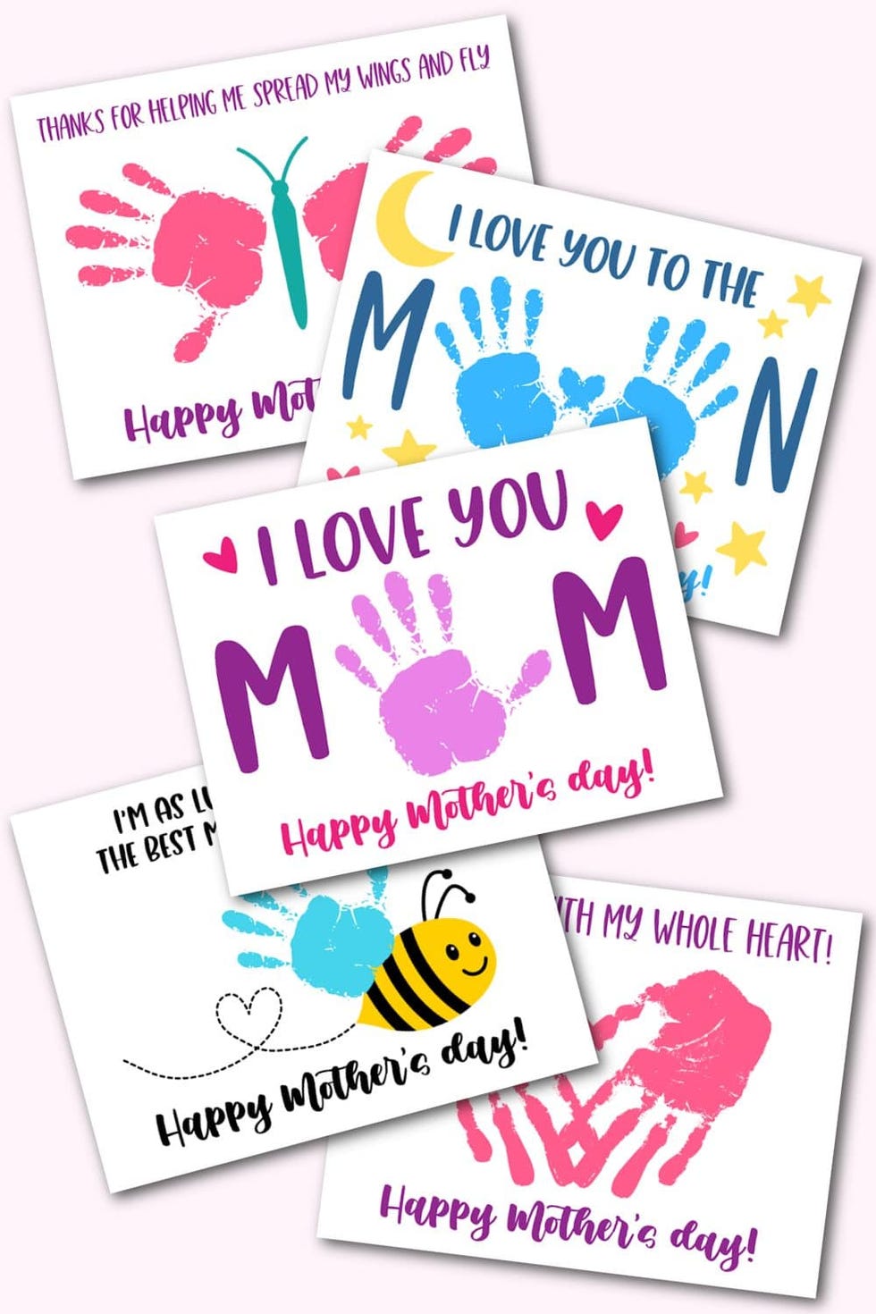 kara creates painted handprints card