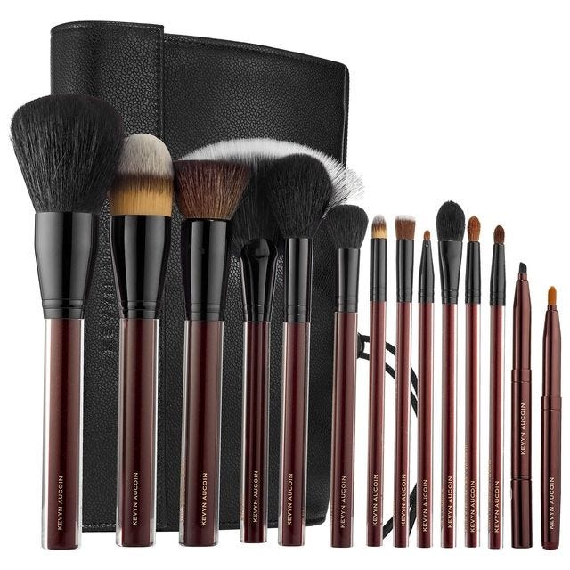 Brush, Makeup brushes, Product, Cosmetics, Brown, Eye, Tool, Material property, Eye shadow, 