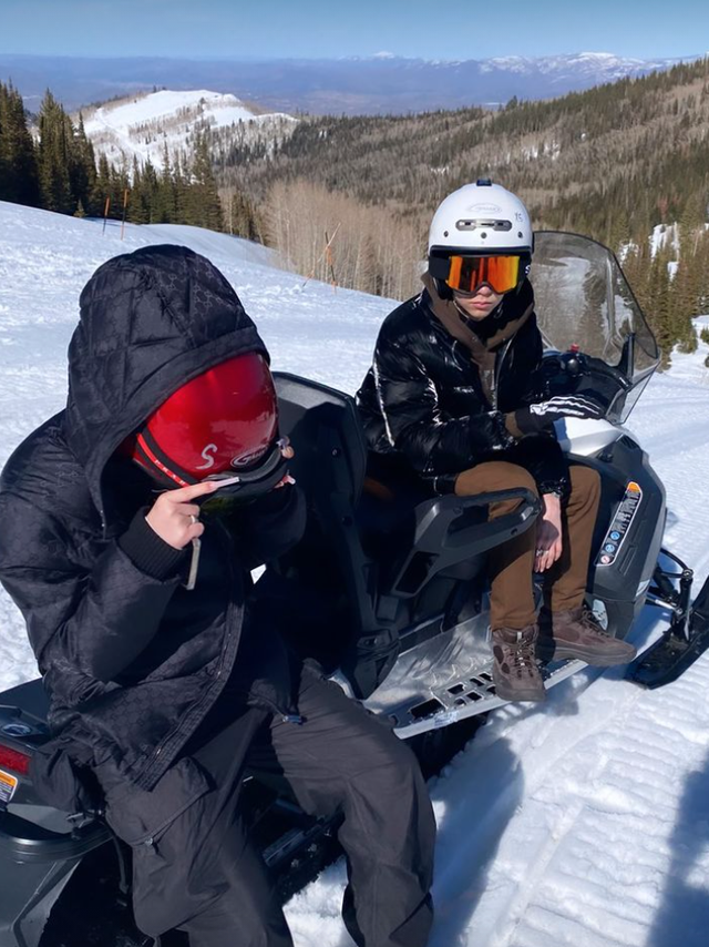 kardashian barker ski trip